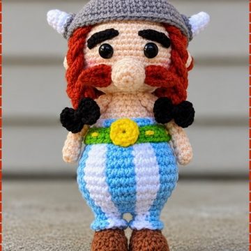 Crochet Obelix Doll Amigurumi 5