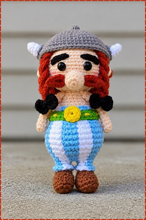 Crochet Obelix Doll Amigurumi 5