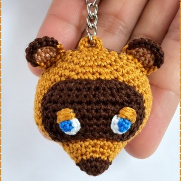 Crochet Raccoon Keychain Amigurumi 5