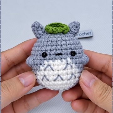 Crochet Totoro Keychain Amigurumi 5