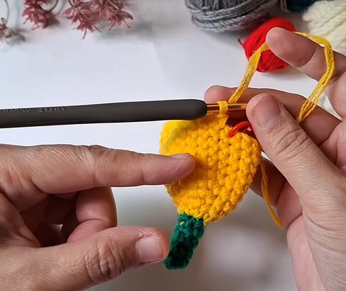 CROCHET AMIGURUMI Mini Tulip Keychain Step By Step Pattern 3